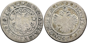 SWITZERLAND. Schwyz. Örtli 1672 (Silver, 30 mm, 4.88 g, 12 h). MON:NOVA:SVITENSIS:1672 Coat-of-arms between two stars. Rev. TVRR:FORTISS:NOM:DOMI: Cro...