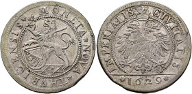 SWITZERLAND. Zürich. Stadt. Dicken 1629 (Silver, 31 mm, 8.61 g, 12 h). MONETA NOVA THVRICENSIS Lion rampant to left, holding imperial orb in his right...