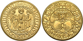 SWITZERLAND. Zürich. Medal (Gold, 21 mm, 5.00 g, 12 h), no date (1973). MON NOV THVRICENSIS CIVIT IMPERIALIS / 1512 The Saints Felix, Regula and Exupe...