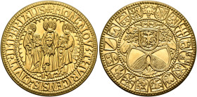 SWITZERLAND. Zürich. Medal (Gold, 21 mm, 5.00 g, 12 h), no date (1973). MON NOV THVRICENSIS CIVIT IMPERIALIS / 1512 The Saints Felix, Regula and Exupe...