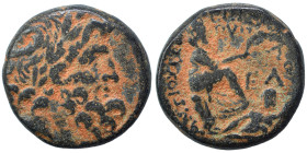 SYRIA, Seleucis and Pieria. Antioch. Pseudo-autonomous issue, time of Augustus, 27 BC-14 AD. Ae (bronze, 7.46 g, 19 mm), L. Volusius Saturninus, gover...