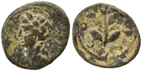 SYRIA, Seleucis and Pieria. Antioch. Pseudo-autonomous issue, time of Hadrian, 117-138. Dichalkon (bronze, 2.63 g, 16 mm). Laureate and draped bust of...