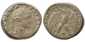 SYRIA, Seleucis and Pieria. Antioch. Elagabalus, 218-222. Tetradrachm (billon, 15.30 g, 26 mm). Laureate bust to right. Rev. Eagle with spread wings s...