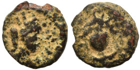 PALMYRENE. Palmyra. Pseudo-autonomous issue, circa 1st-3rd centuries AD. Ae (bronze, 1.39 g, 11 mm). Draped bust of Tyche right. Rev. Radiate and drap...