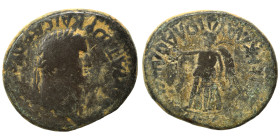 LYCAONIA. Laodicea Combusta. Vespasian, 69-79. Ae (bronze, 9.50 g, 24 mm). AYTOKPATωP KAICAP OYЄCΠACIANOC Laureate head right. Rev. CЄBACTH NЄIKH KΛAY...