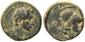 LYCAONIA. Iconium. Antoninus Pius, 138-161. Ae (bronze, 5.55 g, 17 mm). ANTONINVS AVG PIVS Laureate, draped and cuirassed bust right. Rev. COL ICO Lau...