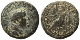PHRYGIA. Amorium. Vespasian, 69-79. (bronze, 4.38 g, 17 mm). ΟΥΕΣΠΑΣΙΑΝΟΣ ΚΑΙΣΑΡ Laureate head of Vespasian to right. Rev. ΕΠΙ Λ ΟΥΙΨΑΝΙΟΥ ΑΜΟΡΙΑΝΩΝ Z...
