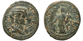 PHRYGIA. Hadrianopolis-Sebaste. Julia Domna. Ae (bronze, 5.34 g, 22 mm), Poteitos, archon. IOYΛ ΔOMNA CЄB Draped bust of Julia Domna to right. Rev. ΑΔ...
