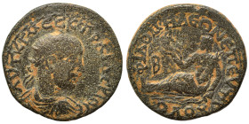 PHRYGIA. Philomelium. Trajan Decius, 249-251. (bronze, 8.86 g, 24 mm). ΑYΤ Κ Γ ΜEС Κ ΤΡΑΙ ΔEΚΙΟ СE Laureate, draped and cuirassed bust of Trajan Deciu...