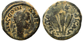CAPPADOCIA. Caesarea-Eusebia. Severus Alexander. 222-235. Ae (bronze, 5.73 g, 20 mm). Laureate head right, slight drapery. Rev. Three grain ears. RPC ...