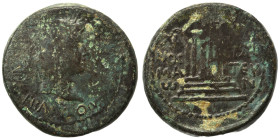 MYSIA. Pergamum. Augustus, 27 BC-14 AD. Ae (bronze, 6.45 g, 20 mm), Charinos, grammateus. ΣΕΒΑΣΤΟN Laureate head right. Rev. XΑ - ΡΙ / ΝΟC - ΓΡΑΜ / ΜΑ...