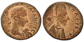 MESOPOTAMIA. Edessa. Kings of Osrhoene, Abgar X Phraates with Gordian III, 238-244. Ae (bronze, 7.68 g, 23 mm). AYTOK K M ANT ΓOΡΔIANOC CЄB Laureate h...