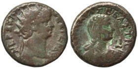 EGYPT. Alexandria. Nero, with Poppaea, 54-68. Tetradrachm (billon, 10.47 g, 24 mm). Radiate head of Nero right. Rev. ΠOΠΠAIA ΣEBAΣTH Draped bust right...