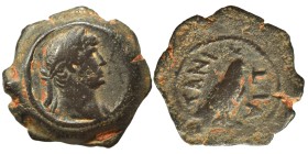 EGYPT. Alexandria. Hadrian, 117-138. Dichalkon (bronze, 2.04 g, 14 mm), Tanites Nome, dated RY 11 (126/7 AD). Laureate bust right, slight drapery. Rev...