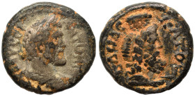 EGYPT. Alexandria. Antoninus Pius, 138-161. Tetradrachm (billon, 12.27 g, 23 mm). Bare head right. Rev. Draped bust of Sarapis wearing kalathos and la...