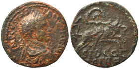 PHOENICIA. Sidon. Elagabalus, 218-222. Ae (bronze, 10.51 g, 23 mm). IMP CES M Λ V ΛNTONINVS Laureate, draped, and cuirassed bust right. Rev. Europa, h...