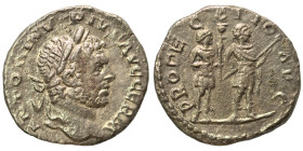 Caracalla, 198-217. Denarius (silver, 2.32 g, 18 mm), Rome. ANTONINVS PIVS AVG BRIT Laureate head of Caracalla to right. Rev. PROFECTIO AVG Caracalla ...