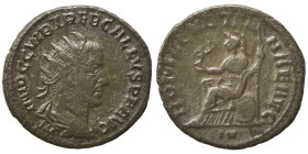 Trebonianus Gallus, 251-253. Antoninianus (bronze, 3.31 g, 21 mm), Antioch. IMP C C VIB TREB GALLVS P F AVG Radiate, draped and cuirassed bust to righ...