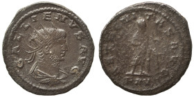 Gallienus, 253-268. Antoninianus (billon, 3.56 g, 21 mm), Antioch. GALLIENVS AVG Radiate, draped and cuirassed bust right. Rev. AETERNITAS AVG Saturn ...