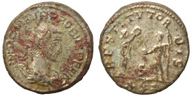 Probus, 276-282. Antoninianus (silvered bronze, 3.79 g, 21 mm), Cyzicus. IMP C PROBVS AVG Radiate, draped and cuirassed bust to right. Rev. RESTITVTOR...