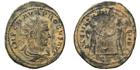 Probus, 276-282. Antoninianus (billon, 3.99 g, 24 mm), Tripolis. IMP C M AVR PROBVS AVG Radiate, draped and cuirassed bust of Probus to right. Rev. CL...