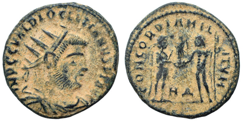 Diocletian, 284-305. Antoninianus (bronze, 3.58 g, 20 mm), Heraclea. IMP C C VAL...