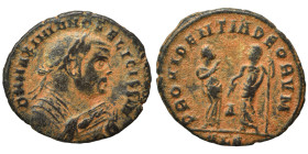 Maximianus, first reign, 286-305. Follis (bronze, 2.87 g, 21 mm), Alexandria. D N MAXIMIANO FELICISSIM Laureate and mantled bust right holding mappa. ...