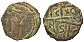 CRUSADERS. Principality of Antioch. Tancred, regent, 1101-1112. Follis (bronze, 3.25 g, 21 mm). St. Peter standing facing, raising his right hand in b...