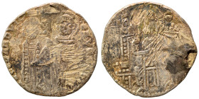 ITALY. Venice. Grosso (silver, 1.98 g, 19 mm). St. Mark, on the right, standing facing, holding book of Gospels in his left hand and presenting banner...