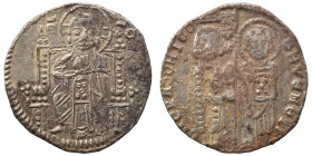 ITALY. Venice. Grosso (silver, 2.18 g, 19 mm). St. Mark, on the right, standing facing, holding book of Gospels in his left hand and presenting banner...