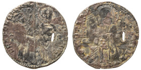 ITALY. Venice. Grosso (silver, 1.11 g, 19 mm). St. Mark, on the right, standing facing, holding book of Gospels in his left hand and presenting banner...