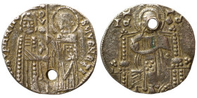 ITALY. Venice. Grosso (silver, 1.80 g, 19 mm). St. Mark, on the right, standing facing, holding book of Gospels in his left hand and presenting banner...