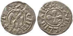 FRANCE. Provence. Valence. Anonymous Bishops, 12th century. Denier (silver, 0.98 g, 18 mm). +S APOLLINARIS Cross with annulet. Rev- +VRBS VALENTIAI An...