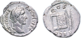 Rome Roman Empire 145 - 161 AR Denarius - Antoninus Pius (COS IIII) Silver Rome Mint 3.4g AU RIC III 137