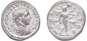 Rome Roman Empire 218 - 222 AR Antoninianus - Elagabalus (MARS VICTOR; Mars) Silver Rome Mint 3.4g XF RIC IV.2 122e OCRE ric.4.el.122e