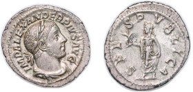 Rome Roman Empire 231 - 235 AR Denarius - Severus Alexander (SPES PVBLICA; Spes) Silver Rome Mint 3.2g AU RIC IV.2 254d OCRE ric.4.sa.254d