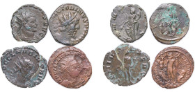 Rome Roman Empire 3th Century Coinage (4 Lots) Bronze VF