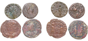 Rome Roman Empire 3th-4th Century Coinage (4 Lots) Bronze VF