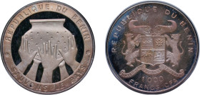 Benin Republic 1992 1000 Francs CFA (Sauvons le pays) Silver (.999) (1000) 20.1g PF KM 1 Schön 9