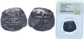 Bolivia Spanish colony 1750 P q 8 Reales - Ferdinand VI Silver (.917) Potosi Mint 27.067g NGC VF Seawater Corrossion KM 40