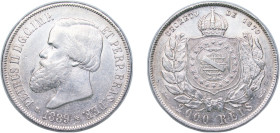 Brazil Empire 1889 2000 Réis - Pedro II Silver (.917) (1280232) 25.5g XF KM 485