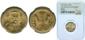 Brazil Republic of the United States of Brazil 1932 500 Réis (400th Anniversary of Colonization) Aluminium bronze Rio de Janeiro Mint (34214) 4g NGC M...