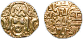 India Chauhan Dynasty Hindu Dynasties 1114 - 1154 AV 4½ Masaka - Govinda Chandra Deva (Gahadavals of Kanauj) Gold 4.3g AU DR 145 Fr 213