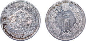 Japan Empire M27 (1894) 七十二治明 1 Yen - Meiji (small type) Silver (.900) (22118416) 27.1g AU Y A25.3 JNDA 01-10A