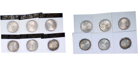 Japan Empire 1921-1936 10 Sen (6 Lots) Silver UNC