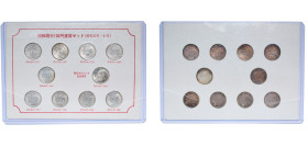 Japan State 1957-1966 100 Yen Set - Shōwa (10 Lots), TO EXAMINE, SOLD AS SEEN, NO RETURN Silver (.600) AU-UNC Y 78 JNDA 02-3 Schön 55