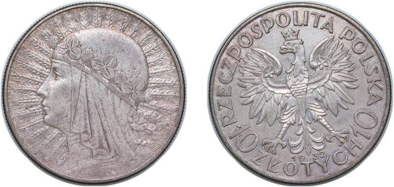 Poland Second Republic 1932 b.z 10 Złotych (Polonia) Silver (.750) Royal Mint (T...