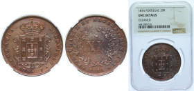 Portugal Kingdom 1874 20 Réis - Luiz I Copper Lisbon Mint (1575000) 25.53g NCG UNC Cleaned KM 515 Gomes L1 06