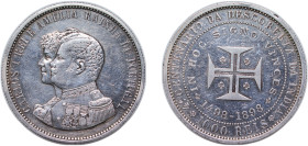 Portugal Kingdom 1898 1000 Réis - Carlos I (Discovery of India) Silver (.9167) Lisbon Mint (300000) 25g XF KM 539 Gomes C1 14