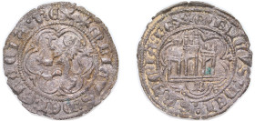 Spain Kingdom of Castile and Leon 1400 - 1406 Blanca - Enrique III Billon Burgos Mint 2.1g XF AB 597